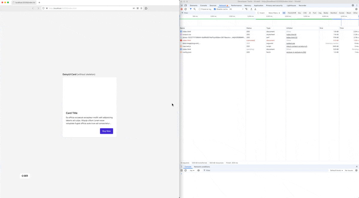 02 - card without skeleton - slow internet to emulate big image