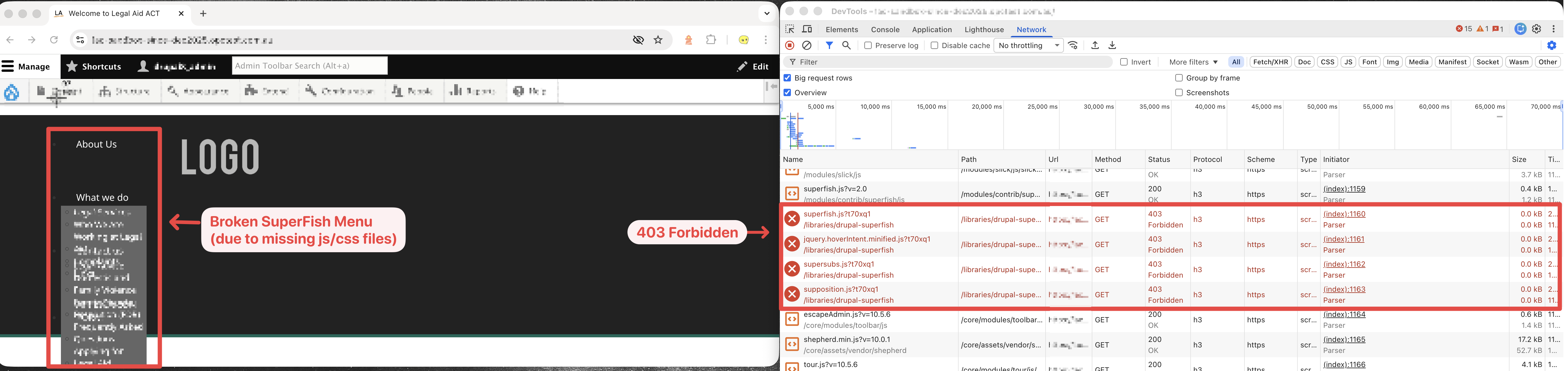 01 - before fixing - super fish menu broken